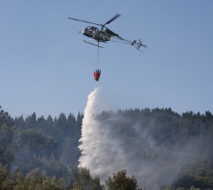 Incendio lungo Forca di Arrone: un elicottero per spegnere le fiamme. Spento quello di Labro