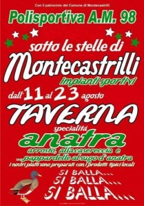 SAGRA, MUSICA E SPETTACOLO – ”Sotto le stelle di Montecastrilli” e ”Sagra dell’anatra”