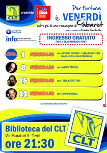 ”Rido ergo sum Anno II”, rassegna di cabaret al Clt di Terni