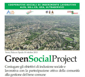Terni, coop sociali B lanciano progetto GreenSocialProject: ”Lavoro per svantaggiati e cura urbana”