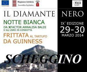 Scheggino: oggi e domani la nona edizione de ”Il Diamante Nero”. Presente Roberta Angelilli