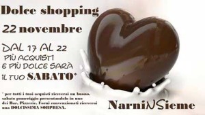 ”Dolce Shopping”, gustosa iniziativa di NarnInsieme in programma dal 17 al 22 novembre