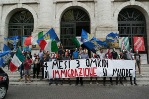 Terni, manifestazione di lista Sovranità: ”Tre omicidi in 4 mesi, di immigrazione si muore”