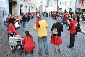 Terni, flash mob in centro contro riforma della scuola del Governo Renzi