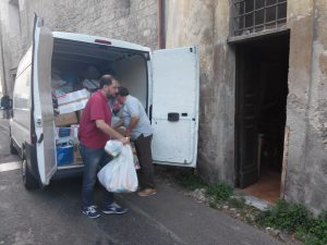 Terremoto, raccolta viveri: 11 quintali giunti nel reatino dall’Istituto Leonino