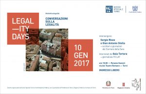 Ast, Legality Days, secondo appuntamento: incontro con i giornalisti Rizzo, Stella e Tortora